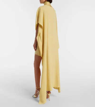 Taller Marmo Trebbia Asymmetric Crêpe Cady Kaftan In Yellow