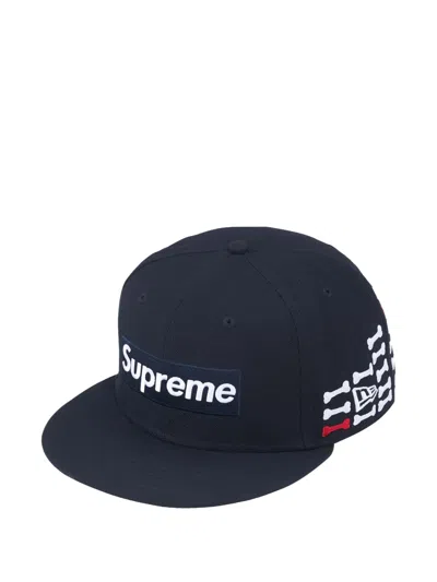 Supreme 59fifty Bone-patch Baseball Cap In Blue