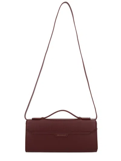 Anya Hindmarch Bordeaux Cowhide Clutch In Burgundy