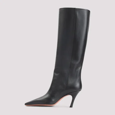 Amina Muaddi Boots Black In Black