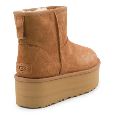 Ugg Classic Mini Platform Boots In Chestnut In Multi