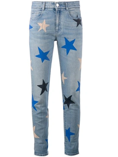 Shop Stella Mccartney Star Print Cropped Jeans