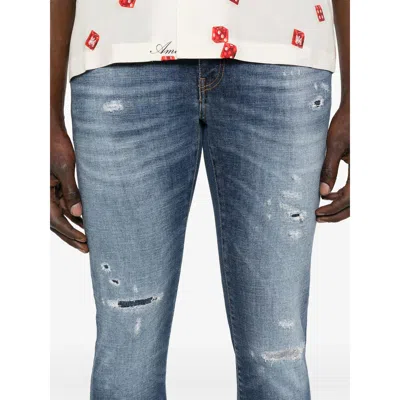 Pt Torino Logo-patch Jeans In Blue