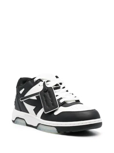 Off-white Off White Out Of Office Leather Sneakers In Black