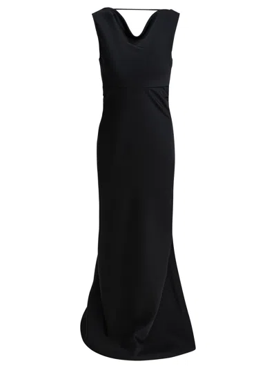 Semper Long And Flared Dress In Black