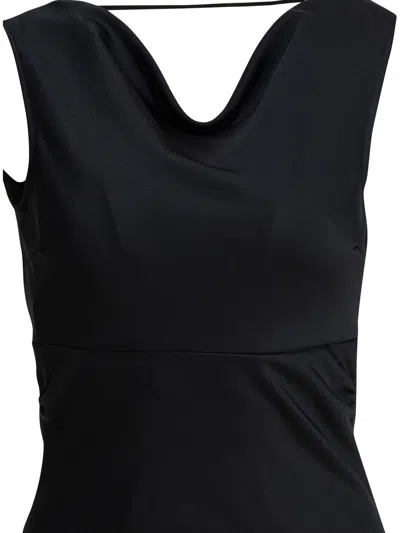 Semper Long And Flared Dress In Black