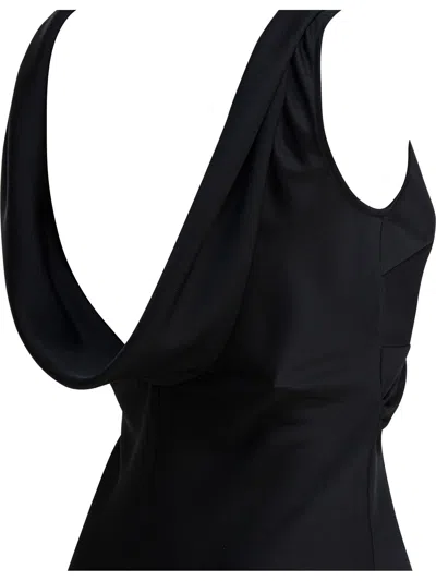 Semper Long And Flared Dress In Black