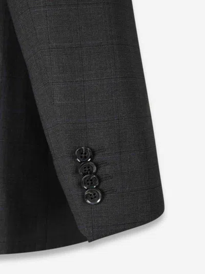 Scabal® Scabal Double-breasted Suit Soho+w70 Silver In Gray