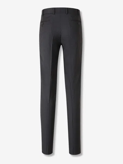 Scabal® Scabal Double-breasted Suit Soho+w70 Silver In Gray