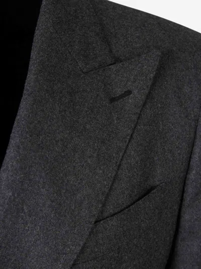 Atelier Munro Peak-lapel Double-breasted Suit In Black