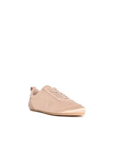 Jil Sander Satin And Suede Low Profile Sneakers In Pink
