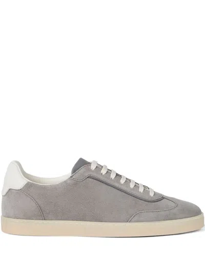 Brunello Cucinelli Leather Sneakers In Animal Print