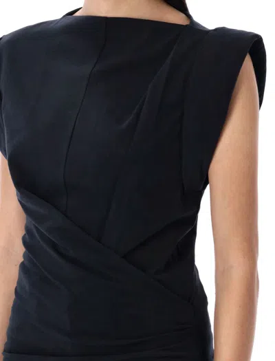 Isabel Marant Étoile Maisan Structured Cotton T-shirt In Black