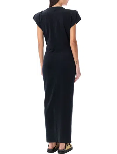 Isabel Marant Étoile Nadela Cotton Draped Maxi Dress In Black