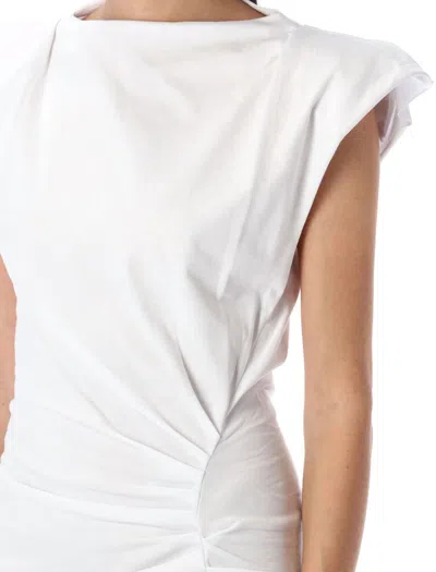 Isabel Marant Étoile Nadela Cotton Draped Maxi Dress In White