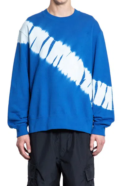 Kuon Man Blue Sweatshirts In Blue