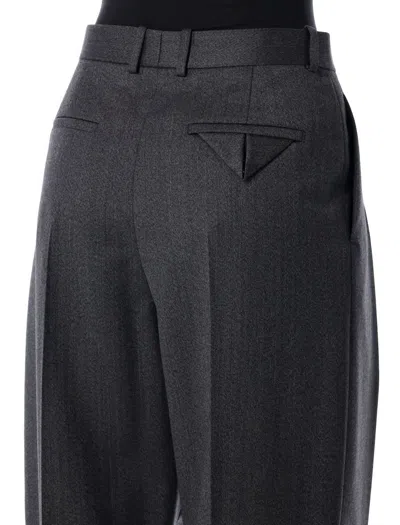 Bottega Veneta Tailored High Waist Trousers In Black