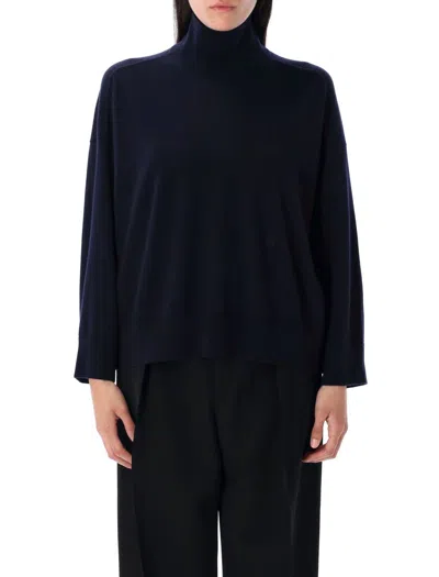 Bottega Veneta High Neck Sweater In Blue