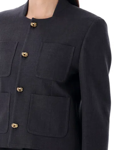 Bottega Veneta Light Cotton Jacket In Green