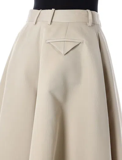 Bottega Veneta Silk And Cotton Twill Culotte In Neutral