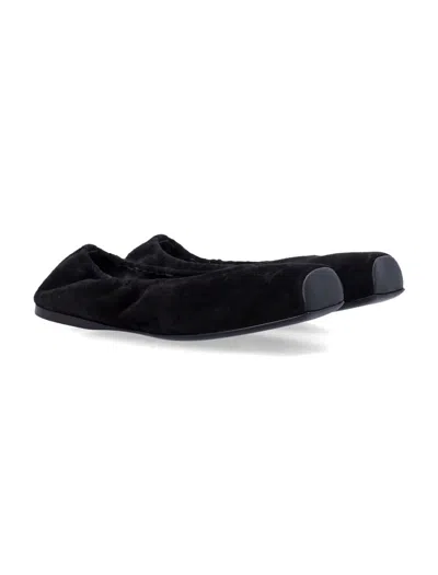 Alaïa Alaia Twotone Ballerina With Square Toe In Brown In Multi