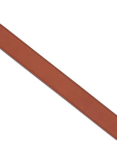 Valentino Womens Vlogo Signature Leather Belt Deep Caramel In Brown