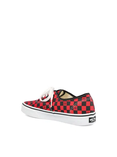Valentino X Vans Men's Tess St Vlogo Check Canvas Low-top Sneakers In Animal Print
