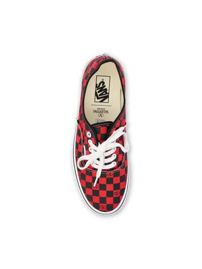 Valentino X Vans Men's Tess St Vlogo Check Canvas Low-top Sneakers In Animal Print