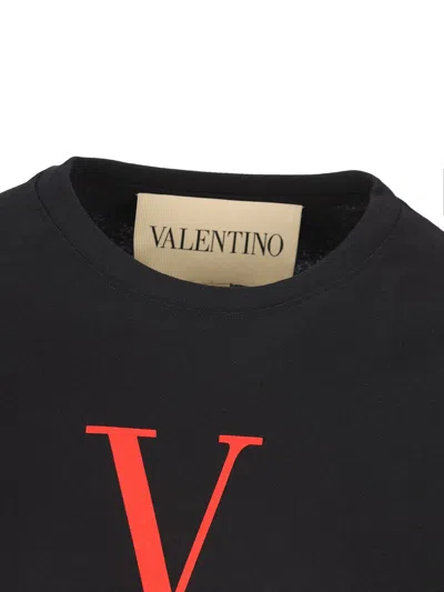 Valentino Crew Neck Short Sleeve T-shirt Design In Multi