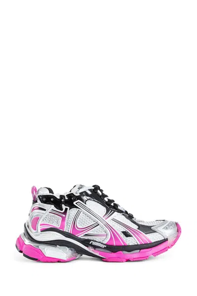 Balenciaga Grey Runner Sneakers In Pink