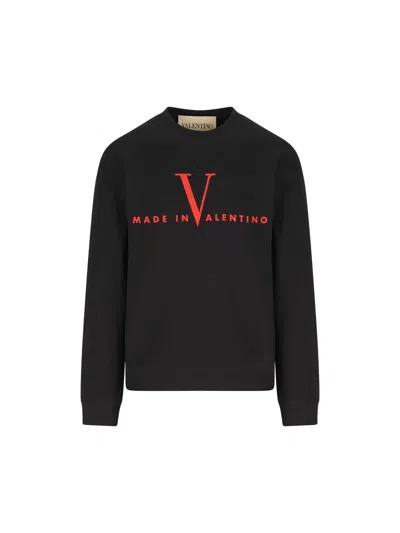 Valentino Crew Neck Sweatshirt Made In Italy In Multi