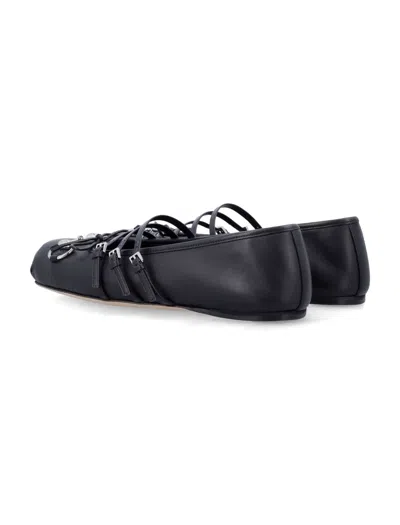 Gucci Ppa Leather Ballet Flats With Horsebit In Black