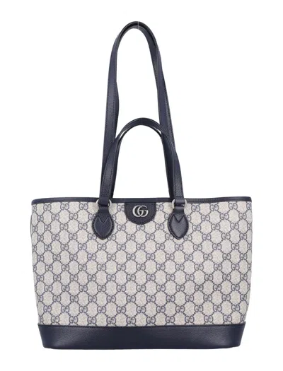 Gucci Ophidia Medium Tote Bag In Blue