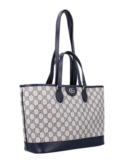 Gucci Ophidia Medium Tote Bag In Blue