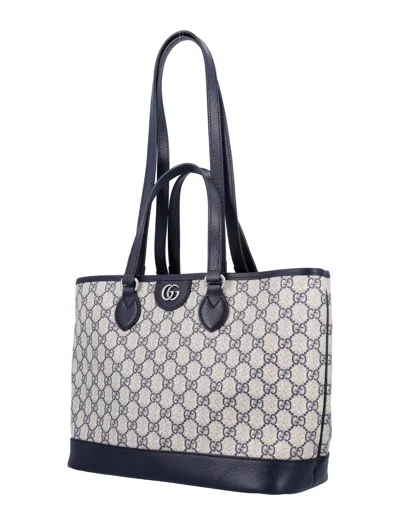 Gucci Ophidia Medium Tote Bag In Blue