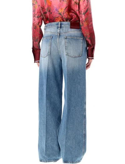 Gucci Wide Leg Jeans In Blue