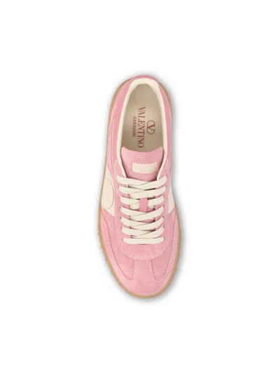 Valentino Garavani Sneakers Upvillage In Pelle Scamosciata Multicolor Donna In Neutral