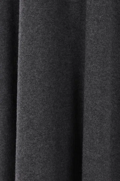 Balenciaga Long Grey Wool Skirt In Gray