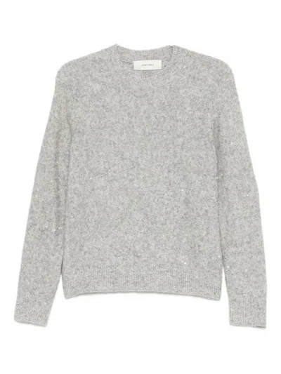 Ivory Paris Sequin-embellished Sweater In Gray