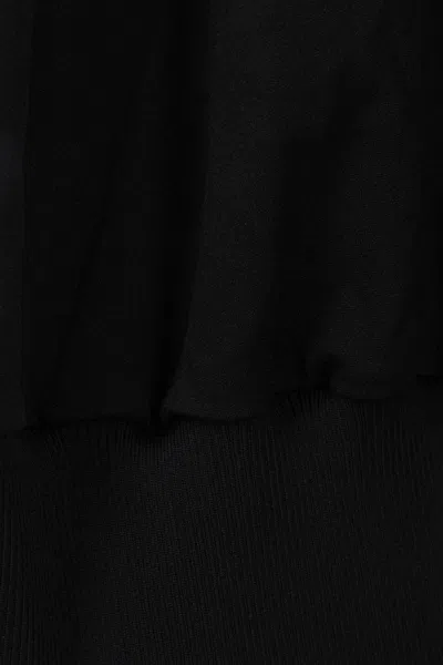 Yohji Yamamoto Black Hooded Track Maxi Dress
