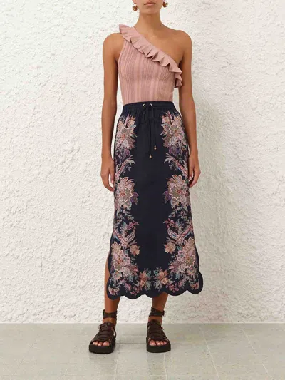 Zimmermann Knit Cardigan In Burgundy