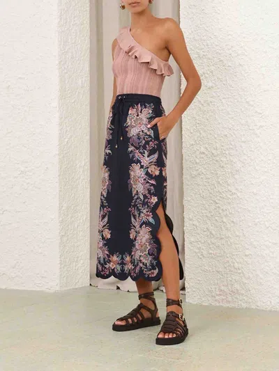 Zimmermann Knit Cardigan In Burgundy