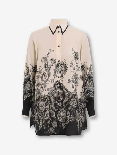 Zimmermann Silk Blouse With Lace Details In White