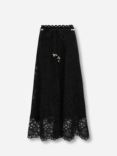 Zimmermann Midi Skirt In Green