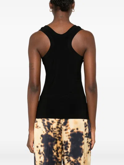Norma Kamali Black Sleeveless Tank Top In Black
