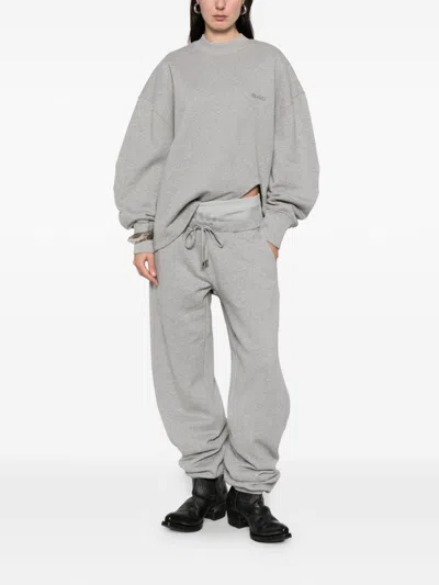Attico Trousers Blacks And Greys In Gray