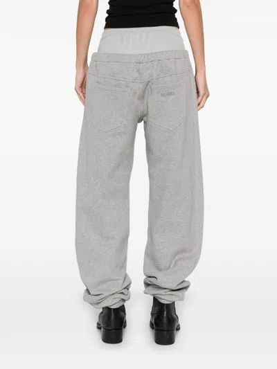 Attico Trousers Blacks And Greys In Gray