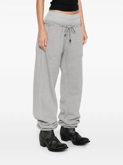 Attico Trousers Blacks And Greys In Gray