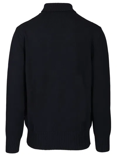 Givenchy Turtleneck Sweater Knitwear Blue In Black