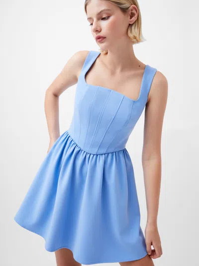 French Connection Whisper Scoop Neck Corset Dress  Dresses In Blue